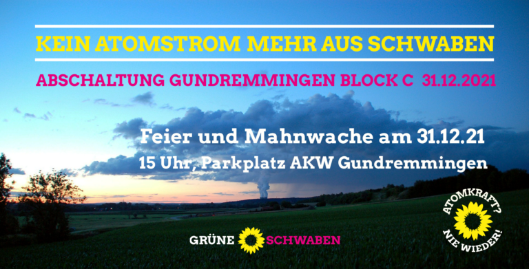 Grüne Schwaben feiern das Ende von Gundremmingen